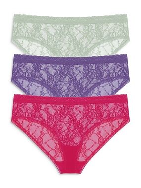 NWT Natori 3-Pack Lace Bikini Panties